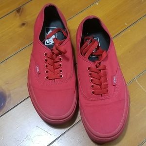 Van's red size 7 men's/8.5 womans